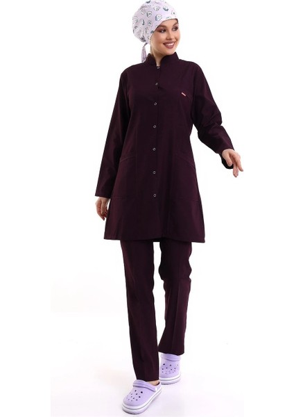 Tesettür Forma Takımı Full Çıtçıt - 5532 Mürdüm modelleri