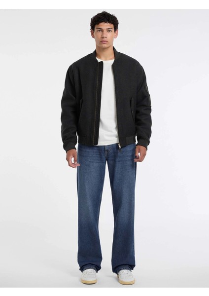 Jeans Erkek Gri Yün Karışımlı Bomber Ceket M5BL1BW1482-DAGR fiyatları