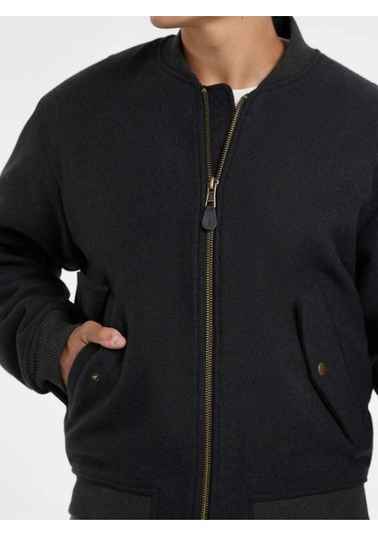 Jeans Erkek Gri Yün Karışımlı Bomber Ceket M5BL1BW1482-DAGR modelleri