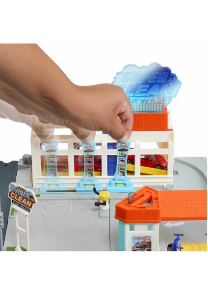 HNJ54 Matchbox Aksiyon Sürücüleri Süper Oto Yıkama Oyun Seti Kız Erkek Çocuk Oyuncak Eğitici Oyuncak modelleri