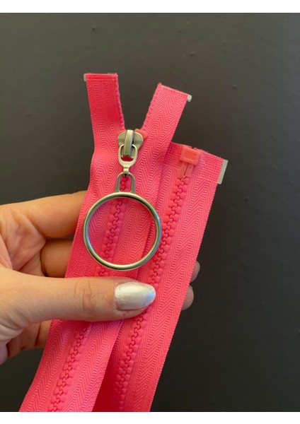 Neon Pembe Dişli Fermuar 46X3 cm