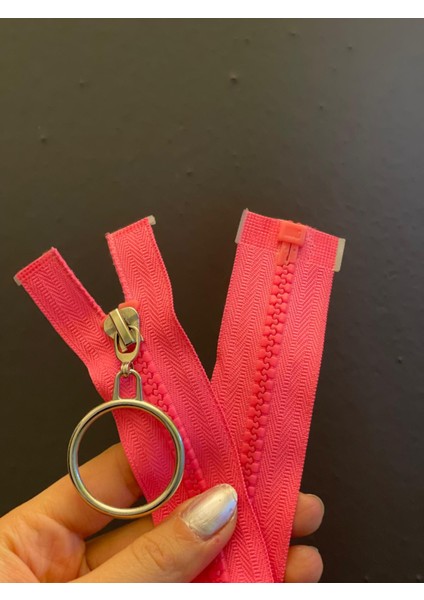 Neon Pembe Dişli Fermuar 46X3 cm fırsatları