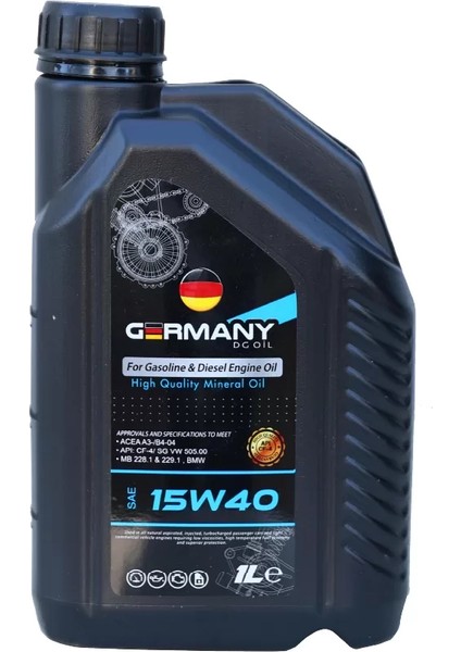 Dg Oıl Germany 15W-40 A3-B4 Full Synthetic 1 Lt