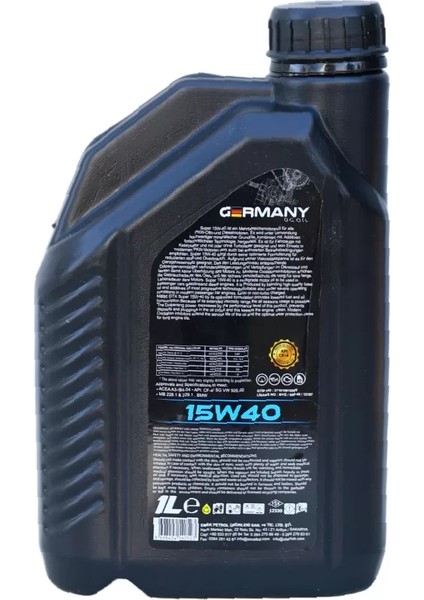 Dg Oıl Germany 15W-40 A3-B4 Full Synthetic 1 Lt modelleri