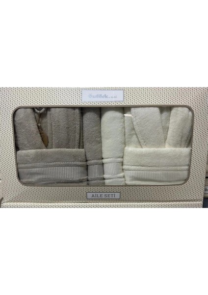 Colourist Bornoz Seti Bej Krem Büyük Beden fırsatları