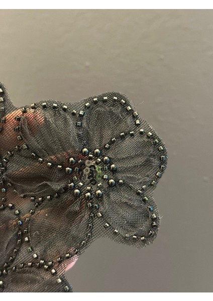 3 Lü Siyah Boncuk Işleme Aplike Dikiş Aksesuarı 14 cm fırsatları