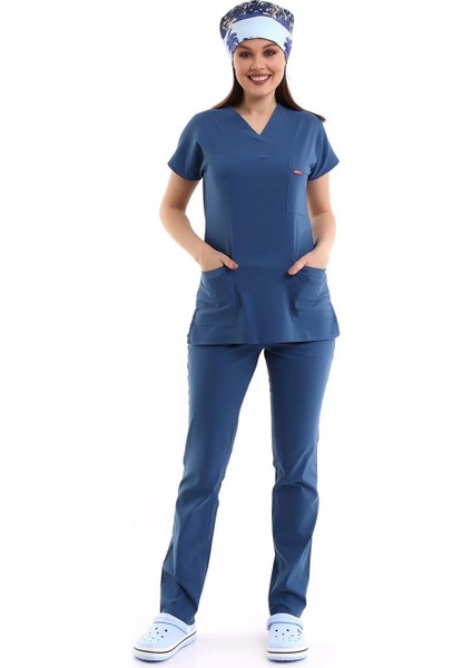 Bflex Yarasa Kol Forma Takım - 4802 Petrol Mavi