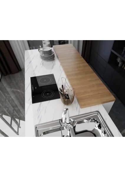 Doğal Mermer Desenli Yapışkanlı Tezgah Folyosu 5m fırsatları