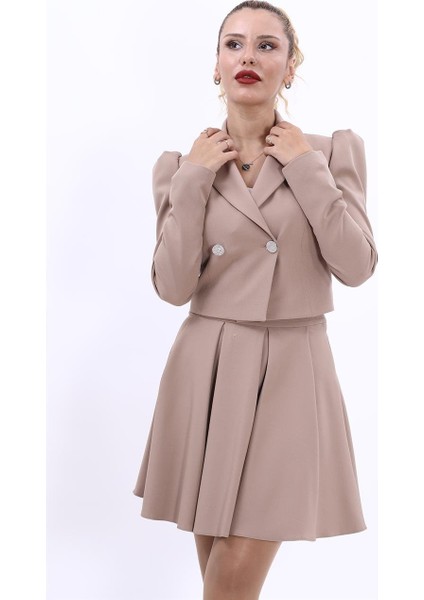 Erkek Yaka Drape Kollu Kısa Ceket-Taş fiyatları