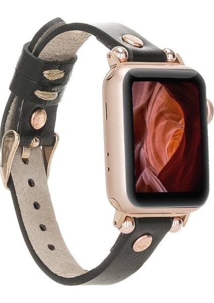 Apple Watch Uyumlu Deri Kordon 38-40-41MM Rt Rst1 Siyah indirimleri