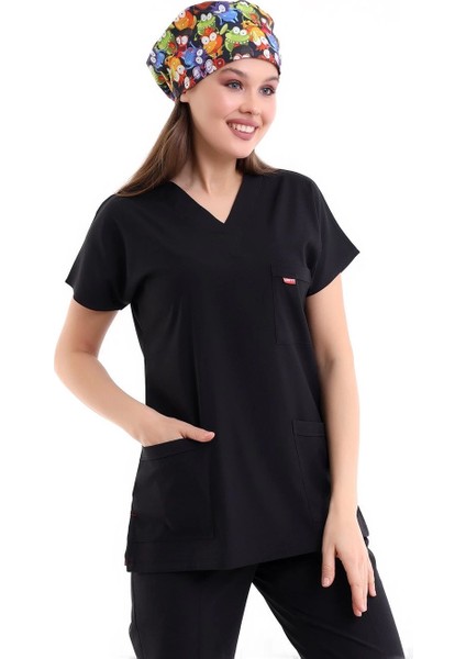 Bflex Unisex Likralı Yarasa Kol Tek Üst - 6403 Siyah indirimleri