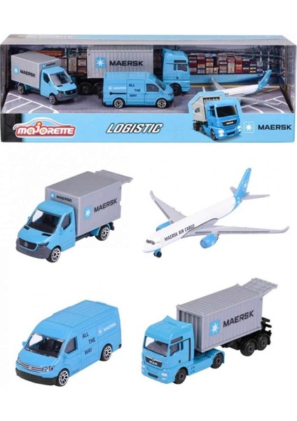 Majorette Maersk Temalı Lojistik 4'lü Koleksiyon Paketi
