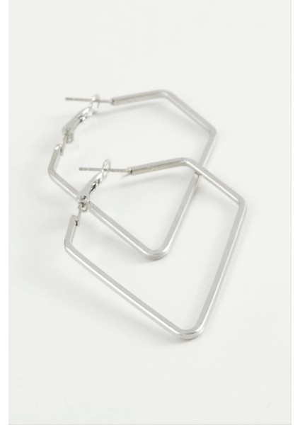 Dörtgen Halka Küpe 4,5 cm