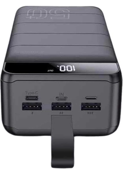 Powerbank Çoklu Şarj Girişi 50.000 Mah Taşınabilir Dijital Göstergeli