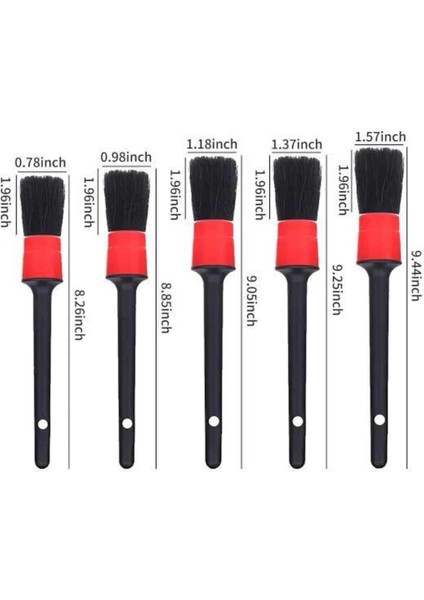 5 Adet Oto Detaylı Temizleyici Araç Içi Temizlik Fırça Seti Koltuk Döşeme Kapı Toz Alma Fırçası indirimleri