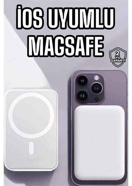 5000 Mah Ios Uyumlu Magsafe Kablosuz Şarj Hızlı Şarj Desteği fiyatları