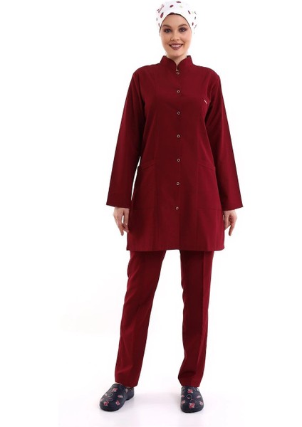 Tesettür Forma Takımı Full Çıtçıt - 5513 Bahar Bordo