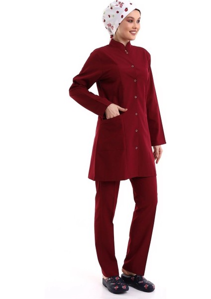 Tesettür Forma Takımı Full Çıtçıt - 5513 Bahar Bordo modelleri