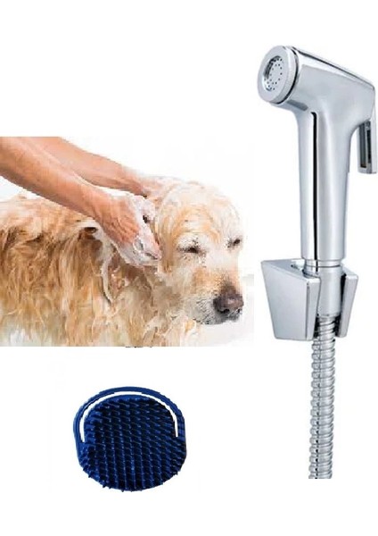 Sprey El Duşu Kedi Köpek Yıkama Tabancası Seti ve Kedi Köpek Yıkama Tarağı