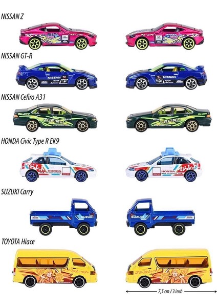 212051030 Majorette Japonya Serisi Delüks Arabalar modelleri