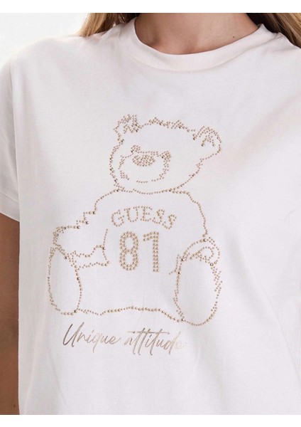 Unique Kadın Beyaz Aktif Regular Fit T-Shirt V5BI16K8FQ4-G1H6 modelleri