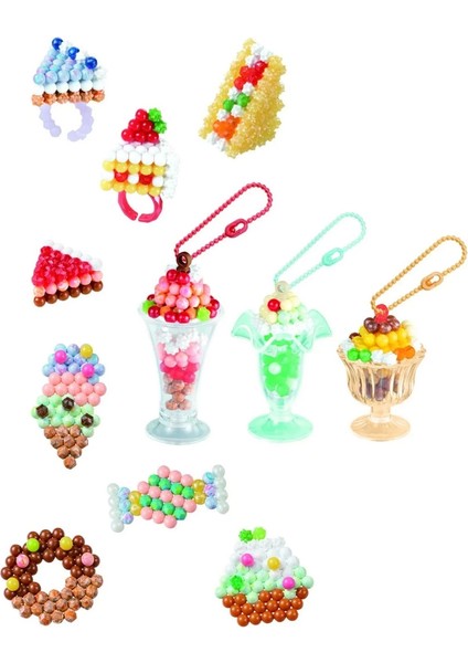 Aqua Beads Dondurma ve Tatlı Aksesuar Kiti Kız Erkek Çocuk Oyuncak Eğitici Oyuncaklar fiyatları