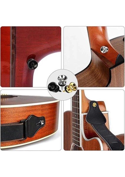 RJSTR01 Gitar Askı Pimi Chrome Krom Guitar Strap Button 2'li Set Askı Demiri