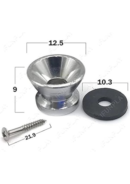 RJSTR01 Gitar Askı Pimi Chrome Krom Guitar Strap Button 2'li Set Askı Demiri modelleri