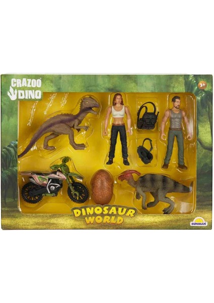 43111 Crazoo Dinozor Figürlü Oyun Seti - 1ADET Stokta Olan Gönderilir Kız Erkek Çocuk Oyuncak Eğitic