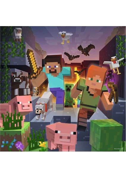 56217 Minecraft 3X49 Parça Ravensburger Puzzle Kız Erkek Çocuk Oyuncak Eğitici Oyuncaklar fiyatları