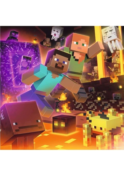 56217 Minecraft 3X49 Parça Ravensburger Puzzle Kız Erkek Çocuk Oyuncak Eğitici Oyuncaklar modelleri