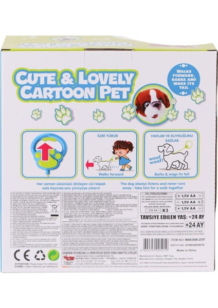 PR66308-25T Tasmalı Yürüyen Peluş Fransız Köpeği Kız Erkek Çocuk Oyuncak Eğitici Oyuncaklar fiyatları