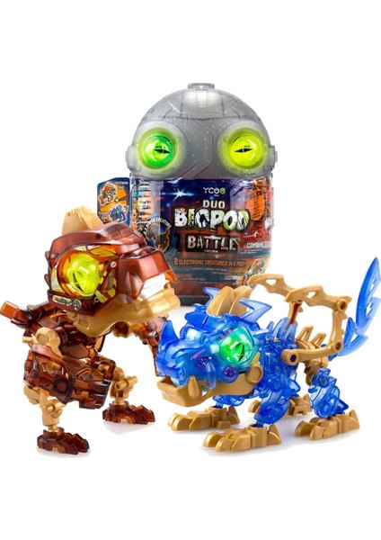 Biopod Battle Ikili Dinazor Robot Kız Erkek Çocuk Oyuncak Eğitici Oyuncaklar