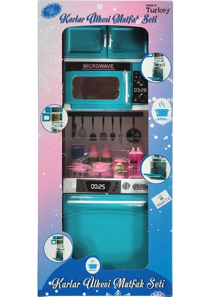 Karlar Ülkesi Mutfak Seti Bulaşık Makinesi Kız Erkek Çocuk Oyuncak Eğitici Oyuncaklar
