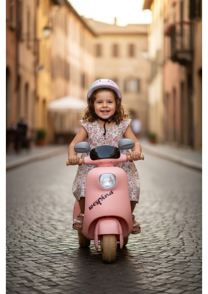 Wespina Uzaktan Kumandalı Çocuk Akülü Motosiklet - Pembe , 6V Şarjlı, 3 Yaş ve Üzeri