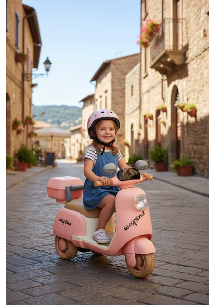 Wespina Uzaktan Kumandalı Çocuk Akülü Motosiklet - Pembe , 6V Şarjlı, 3 Yaş ve Üzeri modelleri