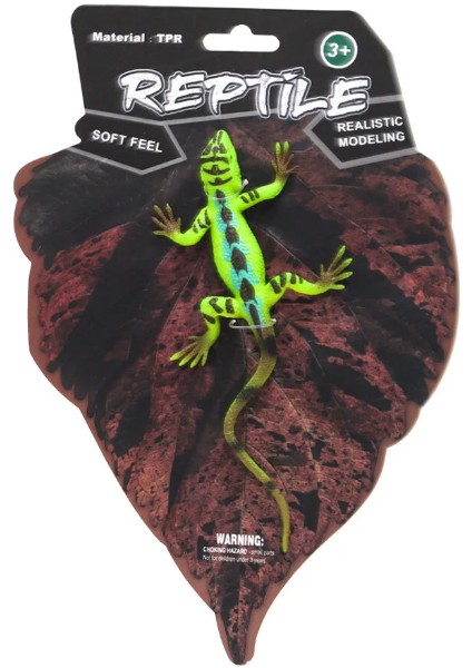 Strech Yeşil Leopar Desenli Kertenkele Kız Erkek Çocuk Oyuncak Eğitici Oyuncaklar
