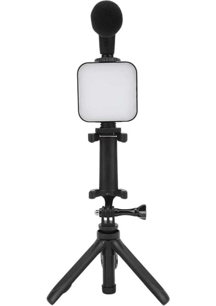 Telefon Tutucu Mini Mikrofonlu Tripod Vlog Çekim Video indirimleri