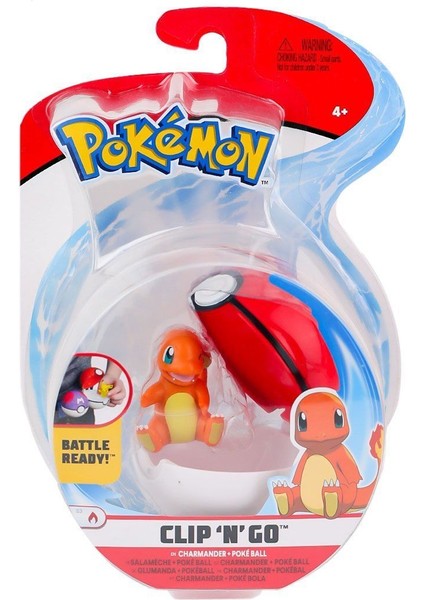 Pok PKW0145 Pokemon Clip N Go Charmander Kız Erkek Çocuk Oyuncak Eğitici Oyuncaklar
