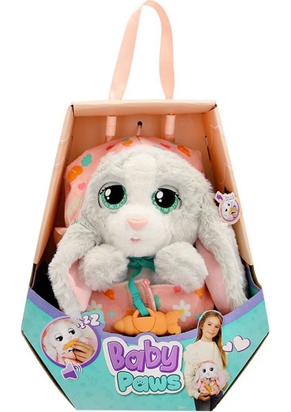 BAW02000 Baby Paws Sesli Tavşan 20CM Peluş Kız Erkek Çocuk Oyuncak Eğitici Oyuncaklar