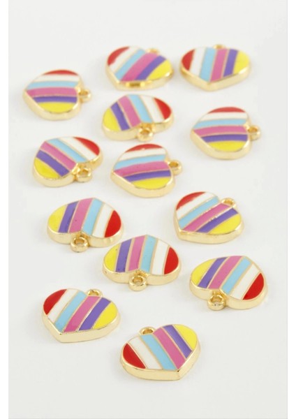 Kalp Tek Kulplu Mineli Bileklik ve Kolye Ucu Aparatı 1 Adet