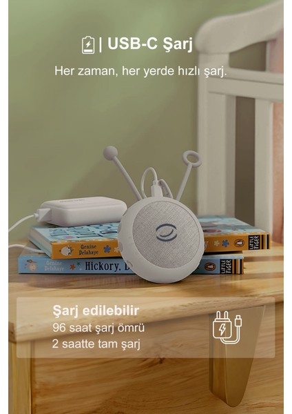 Beyaz Gürültü Cihazı | Bebek Uyku Arkadaşı Kımızı Fular Ayıcık