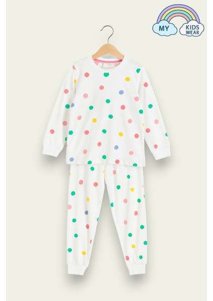 Çocuk Pamuklu Desenli Ikili Pijama Takımı 4-8 Yaş 12235