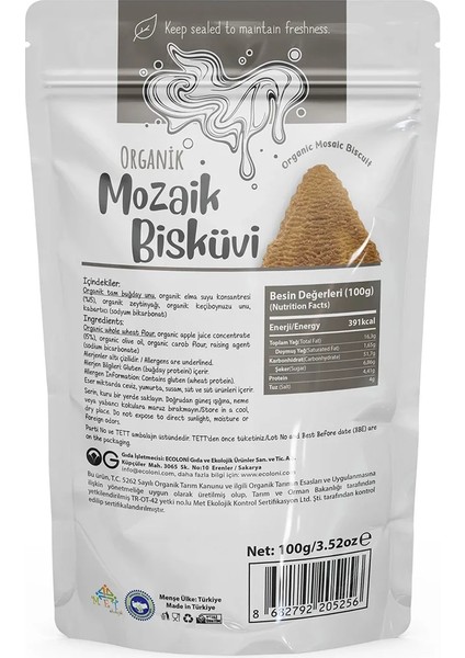 Buğz Og Natural Organik Mozaik Bisküvi (100 Gr) fiyatları