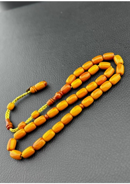 Imzalı Havşalı Sıkma Kehribar Tesbih Hcz-Model Tjmdasxx