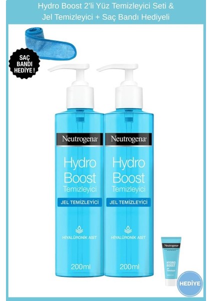 Hydro Boost 2’li Yüz Temizleyici Seti & Jel Temizleyici + Saç Bandı Hediyeli