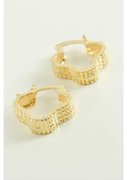 Zikzak Kilitli Halka Küpe