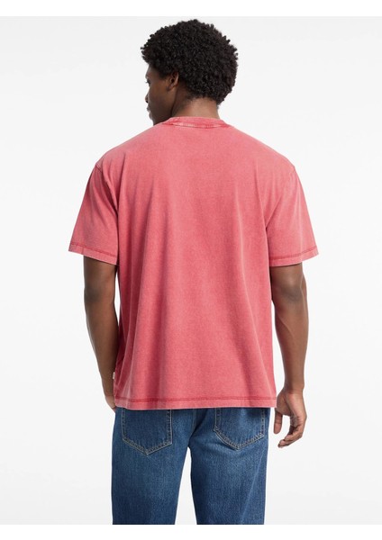 Jeans Erkek Kırmızı Oversize Fit T-Shirt M5YI52K8HM0-G585 modelleri