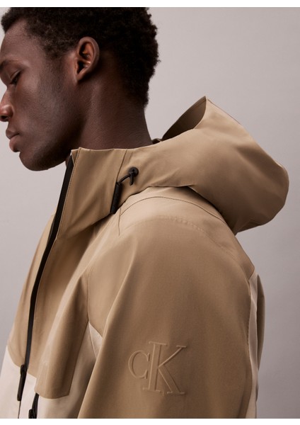 Regular Fit Bej Erkek Ceket LV04RD504GPAH Ls 3l Colorblock Tech fırsatları