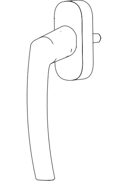 Pencere Kolu Estetik Popüler Ispanyolet Ttutamağı Pvc ve Aluminyum Uyumlu Siyah indirimleri
